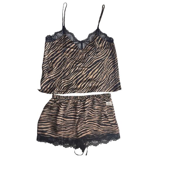 INC International Concepts Intimate Sleepwear Lace Tiger Print Women Size M NWT - Picture 1 of 7
